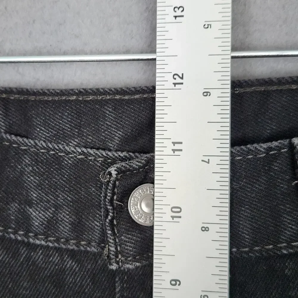 LEVIS 505 Jeans Mens 36x32 Black Straight Leg Zip Fly Classic Denim Actual 34x31